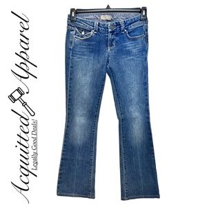 Paige PICO Low Rise Bootcut Button Flap Pocket Jeans